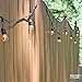 Fulton Illuminations S14 24 Bulbs Outdoor String Lights with 6 Extra Bulbs and 13 Ft Extension Cord, 48 Feet - Commercial Weatherproof Patio String Lights