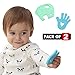 2 Pack Baby Teething Toys for Newborn Boy & Girl - Teethers for Babies BPA Free - Silicone Teether for Infant & Toddler To Chew – Teething Pain Relief Baby Teether Toys - Rubber Elephant Baby Chew Toy