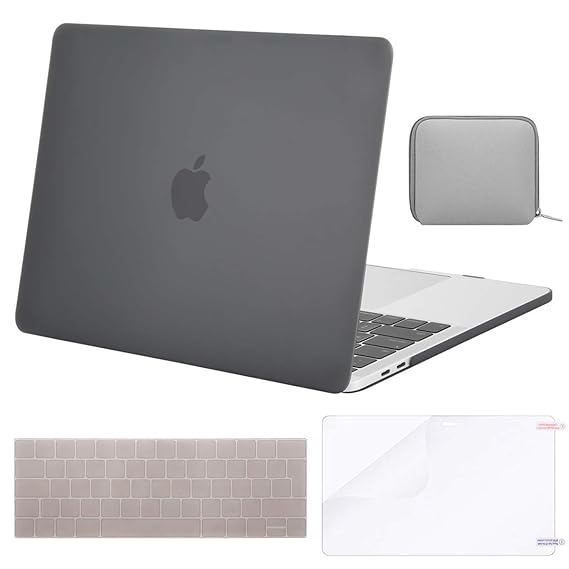 MOSISO Hülle Kompatibel MacBook Pro 13 2018 2017 2016 A1989/A1706/A1708, Schutzhülle mit Tastaturschutz mit Displayschutz mit