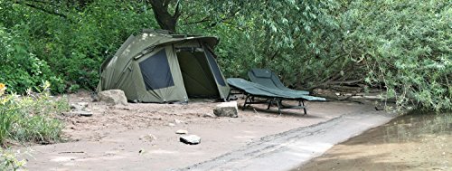 CampFeuer Angelzelt Storm | 2 Mann Karpfenzelt für Angler mit 3000 mm Wassersäule | wasserdicht | 2 Mann Bivvy Tent Anglerzelt | Fischerzelt mit Boden – Bild 2