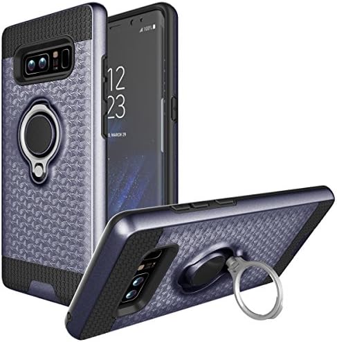 Galaxy Note 8 Case, MOMOTECH Dual Layer Armor Hybrid Note 8 Case Kickstand with Ring Holder Impact Resistant Shockproof Bumper Heavy Duty Protection Defender Case for Samsung Galaxy Note 8 - Grey