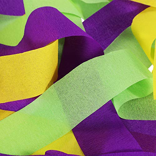 image for Leinuosen 525 Feet Totally Crepe Paper Streamers Mardi Gras Streamer P