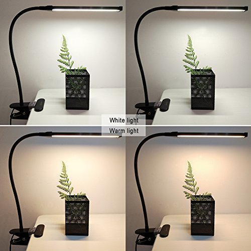 LEPOWER Led Clip on Light / Reading light with Gooseneck 5W Piano Light Color Temperature Changeable Clip Light (Metal)