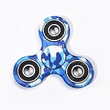 D-JOY Tri-Spinner Fidget Toy Hand Spinner Camouflage, Stress Reducer Relieve Anxiety and Boredom Camo (Camouflage blue)