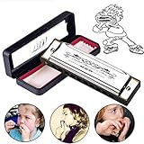 LLOP Blues Deluxe Harmonica, [PREMIUM QUALITY MATERIAL] Pocket Harmonica Key of C 10 Hole 20 Tone Diatonic Harmonica C with Case for Beginner,Students, Kids Gift and Professional Players