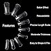 ECBASKET 500 PCS Stiletto False Nails Short Acrylic Nail Tips 10 sizes Full Coverage Fake Nails (100PCS Nail Forms)