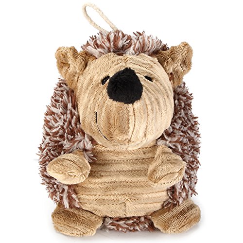 FORE Dog Squeak Plush Toy Chew Toy for Dog Hedgehog Doll Color Light Brown