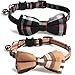 KUDES 2 Pack/Set Cat Collar Breakaway with Cute Bow Tie and Bell for Kitty and Some Puppies, Adjustable from 7.8-10.5 Inch