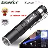Willsa Mini 3 Mode 3500LM LED Flashlight Zoomable Super Bright Light CREE Q5 Lamp