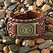 HAQUIL Viking Bracelet for Men, Tree of Life Yggdrasil Talisman, Nordic Brown Wide Leather Wristband, Viking Jewelry Gifts