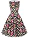 Belle Poque Sleeveless Cotton Vintage Swing Dress Classic Plaid BP02