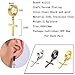 WAINIS 12 Pairs Stainless Steel Non Pierced Earrings for Men Women CZ Clip on Dangle Earrings Set