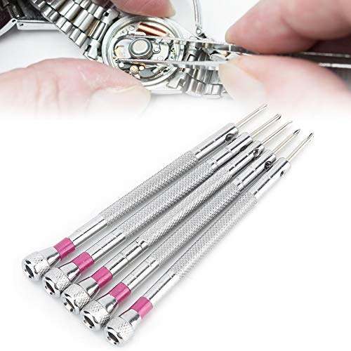 Watch Screwdriver, Watch Repair Tool for Cross Watches with 5 Piece 1.6mm Stainless Steel Cross Screwdriver