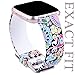 allbingo Fitbit Versa Cute Bands,Women Men Replacement Strap Wristband for Fitbit Versa Smart Watch (Gorgeous Flowers, Small)