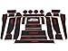 Door Mats Cup Mats Non-slip for Ford F150 Raptor 2015/2016/2017 Interior Anti-Dust Waterproof Door Gate Slot Pads 27Pcs (Red)