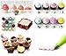 Cake Decorating Tips, MCIRCO 28-piece Piping Tips Icing Tips Stainless Steel Frosting Nozzels Cookies Macaron Cupcake Decorating Kits Supplies with Flower Nail, Icing Coupler and Storage Box