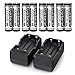 X.Store 8 Pack 4000mAh 18650 Rechargeable Battery 3.7V Li-on 18650 Battery with 2 Pack Charger(Button Top,NOT AA)