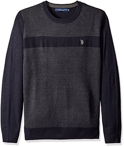 U.s. polo assn. men s birdseye pattern front crew, navy…