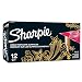 Sharpie Metallic Permanent Markers, Fine Point, Gold, 12 Count