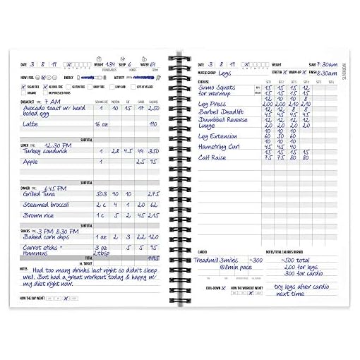 NewMe Fitness Journal for Women & Men, Food & Workout Journal, Planner Log Book to Track Weight Loss, Muscle Gain, Home… - Image 3