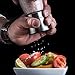 TheUltimateChef Stylish Salt and Pepper Grinder Set- Premium Spice Refillable Grinding Set- Adjustable Coarseness Ceramic Rotor, Glass Body & Brushed Stainless Steel- Buy Now And Get A FREE E-Book