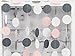HEARTFEEL 2 Sets of 6.5 Feet Long Circle Dots Paper Garland Hanging Décor White Grey Baby Pink Party Decoration (CC-1)