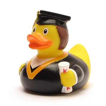 DUCKSHOP I Akademiker Badeente I Quietscheente I L: 7,5 cm