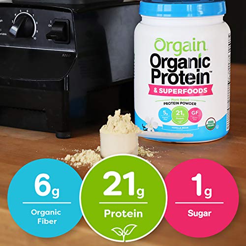 Orgain Organic Plant Based Protein Superfoods Powder Vanilla Bean