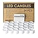 Instapark Pack of 24 Flameless LED Tea Light Candles, Realistic Flickering Amber Yellow Battery Powered Bulb Tealight Perfect for Seasonal Décor Parties Celebrations and Special Events