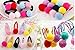 ZJlncpz Pompoms Craft Assorted Colors Acrylic Hobby Supplies 1 Inch Round Pack of 250