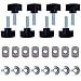 Kawell Wrangler Hard Top Thumb Screw Set of 8 Quick Removal with Nuts Kit Fit Wrangler Sports Sahara Freedom Rubicon Unlimited