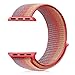 Winmy For Apple Watch Band Sport Loop Bands 38mm, Lightweight Breathable Nylon Replacement Band Strap for Apple Watch Nike+, Series 1, Series 2, Series 3, Sport, Edition - Red Stripe