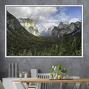 signwin Framed Canvas Wall Art Mountainscape Aerial Dramatic...