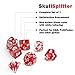Polyhedral Dice Set with Red Aether Stones 7 Game Dice for RPG Games Chainmail Pathfinder Math Dice Included Dice D20 D12 D10 D8 D6 D4 D% by SkullSplitter Dice