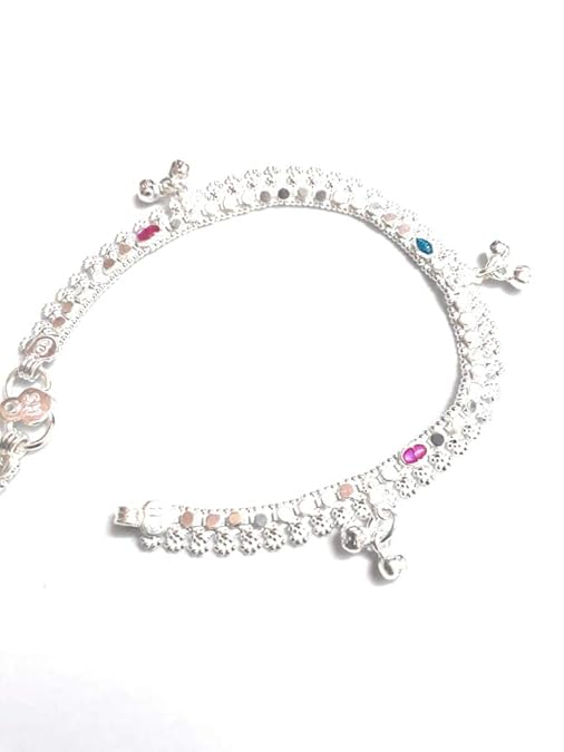 Buy JewelleryHut Pure Silver Metal Baby Girl Anklets Payal for Kids