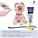 SunGrow Dog Toothbrush Set, 2 Dual-Headed Brush and 2 Finger Brushes, Freshens Dog's Breath, Vet and Pet Groomer Recommended, 4 Pack