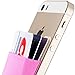 Credit Card Wallet, Sinjimoru Stick-On Wallet functioning as Wallet case, Credit Card Case on iPhones and Androids. Sinji Pouch Basic 3, Pink.