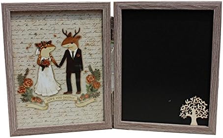 Wood photo frame，Hinged Double photo Frame- Display two Pictures 6x8inch (Light)