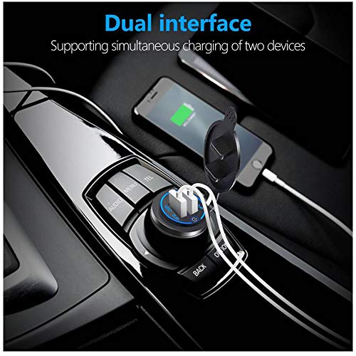 Thlevel Dual QC3.0 USB Charger Socket, Dual 5V/4.2A USB Car Charger Power Outlet with Switch for 12V/24V Car, Boats and Marine, Motorcycle, Truck, SUV, UTV
