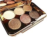 Christmas Gift for Women, Glitter Eyeshadow Palette 6 Colors Sparkle Eyeshadow Shimmer Ultra Long Lasting Makeup Palette for Valentine's Day Wedding Evening Party