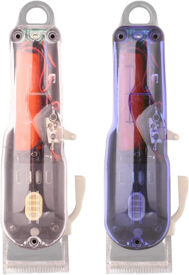Clear DIY Back Housing Combo, Transparent Back Cover for Wahl 5-Star Series Magic Clipper Cordless #8148, Super Taper Cordless, Designer Cordless #8591(Trasparent) … (Clear + Blue)