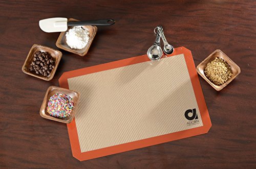 Adorn Home Essentials| Professional Non-stick Silicone Baking Mats| 3-Pack, Half Sheet 16.5" x11.5" Silicone Liner Mat Sheets - Thumbnail 3