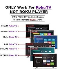 IKU   Mando a distancia de repuesto estándar IR para ROKU TV con 4 canales cortos), HITACHI 11