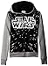 STAR WARS Big Girls' French Terry Zip Up Hoodie, Black/Heather, Medium