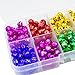 Grosun 300pcs Colored Jingle Bells Small Bell Mini Bells Bulk with Clear Box for Halloween Christmas Wedding Decoration