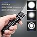 Leacoco Flashlights Led Bright MINI USB Rechargeable Camping Flashlights with Lanyard Adjustable Focus and 5 Light Mode Outdoor Water Resistant for Camping Hiking and Emergency etc. (Black)