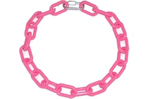 GENERIC Goat Collars Plastic Chain with Metal Quick Link 20", 28" & 36" Long (Pink, Large 36")