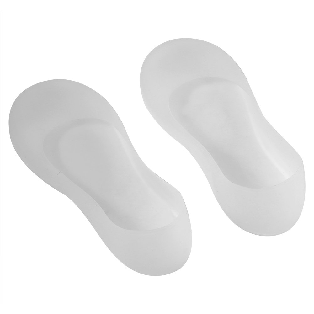 1Pair Full Length Silicone Moisturizing Socks Cracked Foot Care Protector Soft Silicone Gel SPA Deep Moisturising Full Foot Socks for Dry Hard Cracked Skin White(S)