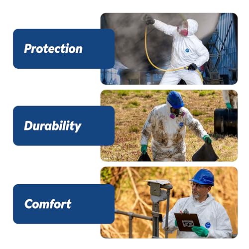 DuPont Tyvek 400 TY122S Disposable Protective Coverall Hood, Boots