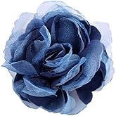Dainty Silk Camellia Flower Large Brooch Lapel Pin Handmade Fabric Rose Flower Brooches Pin Classic for Women Wedding Party Dance Banquet Dress Suit Clothes Accessories Jewelry Gifts H0847